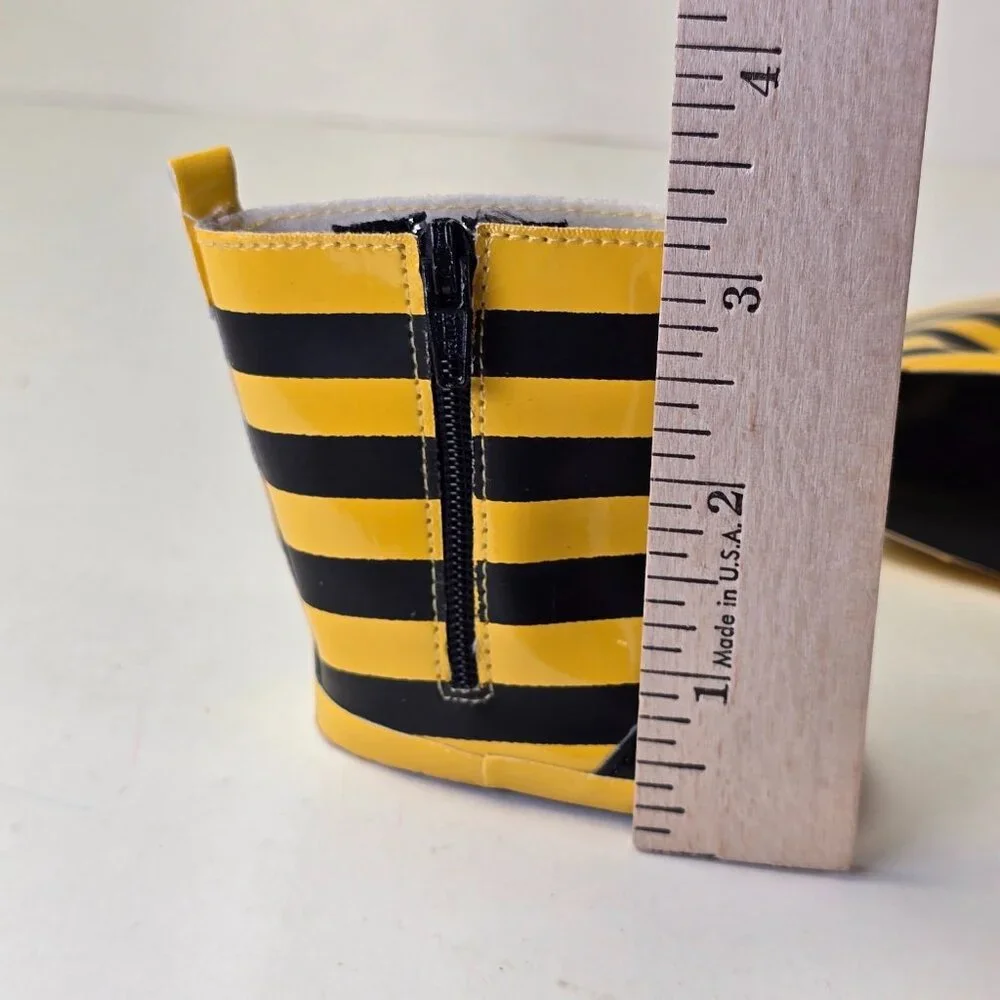 Baby Doll Shoes Boots Bumble Bee Black Yellow Stripes Fits 18